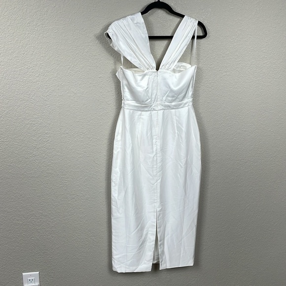 New BHLDN Carly Cushnie Astaire Asymmetrical Off Shoulder Cutout Sheath Dress 8 - Picture 5 of 12